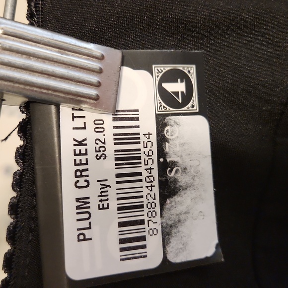 NWT Size 4 Black Pants ladies by euro Classic Denim - Picture 2 of 3